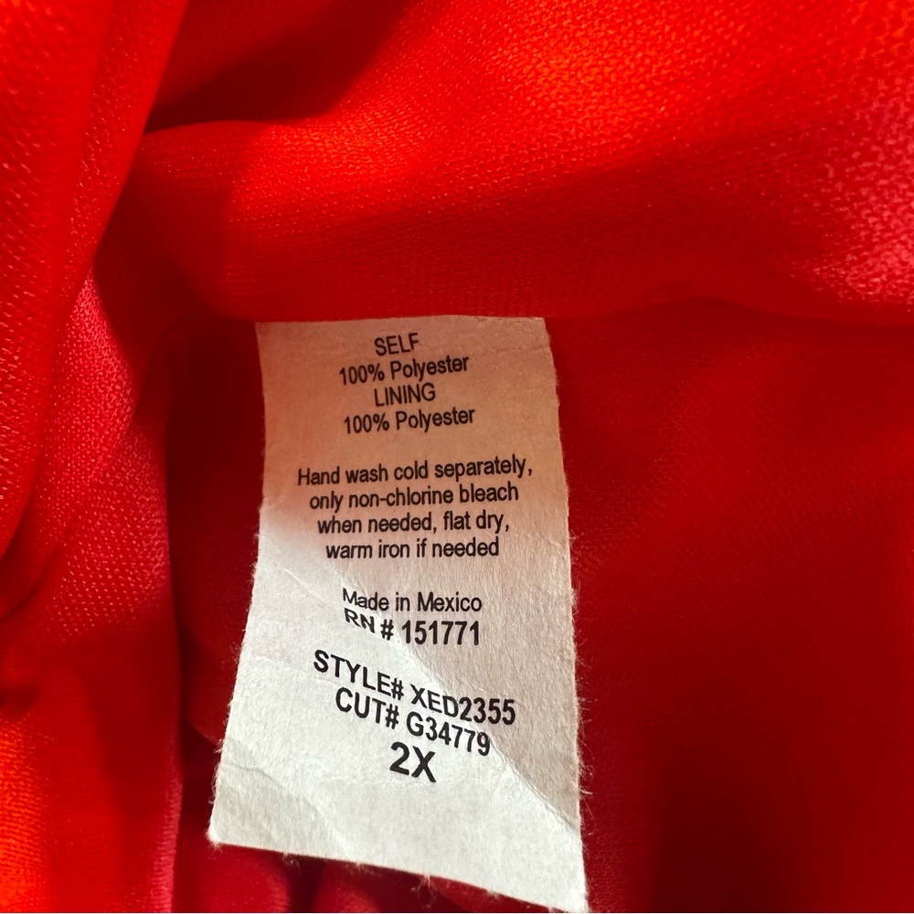 G.I.L.I. Jetsetter Grommet Shoulder Sheath Dress - Vibrant Red - Womens 2X - Picture 5 of 5